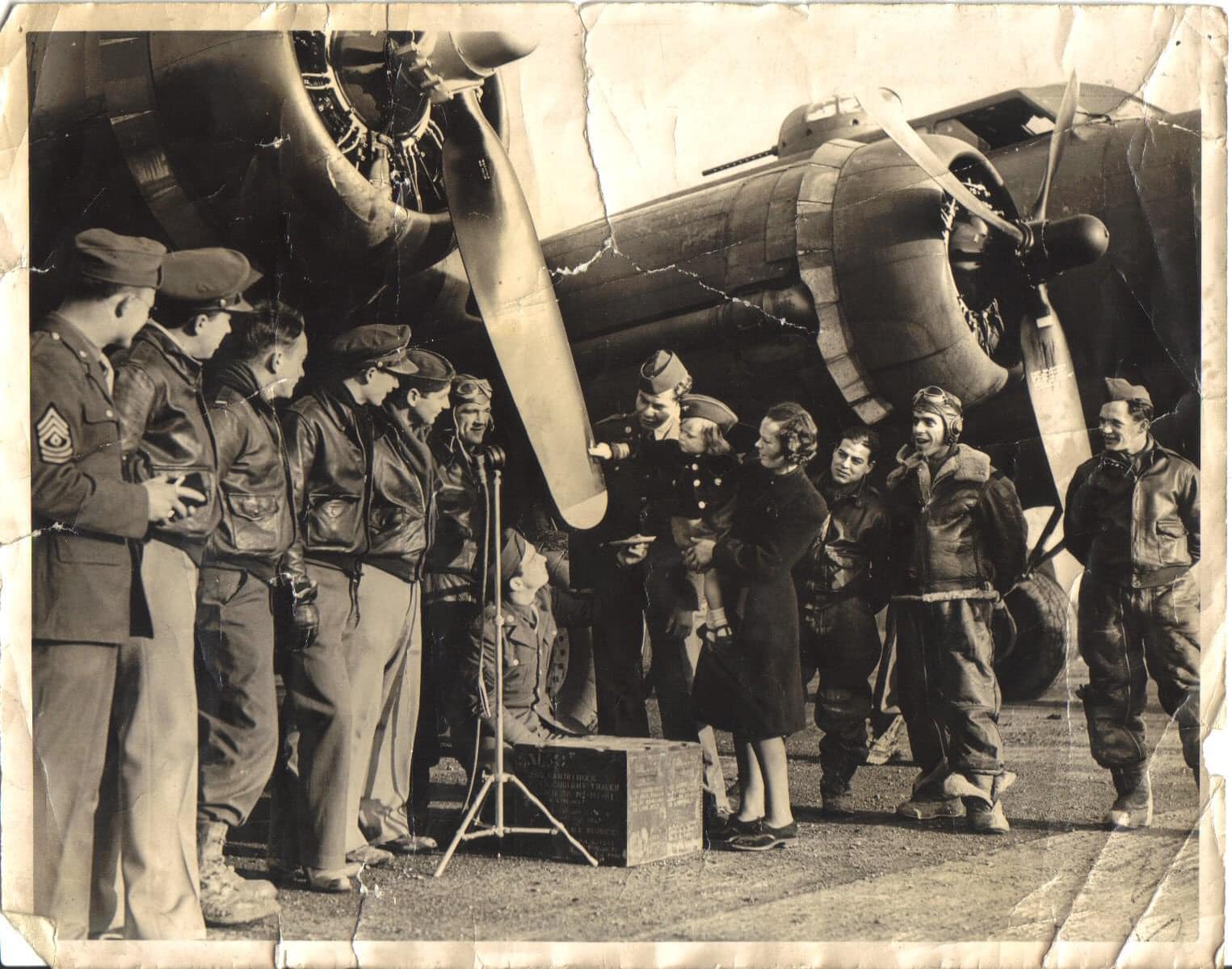 The B-17 "Sweet Pea" Christened